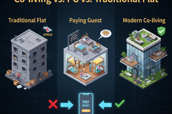 The Urban Renter Showdown: Co-living vs PG vs Traditional Flat – What’s the Real Cost of Living Smart?